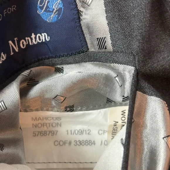 Holland & Sherry Blazer Sports Coat Bespoke Men’s 50R Gray Wool (?) Blend